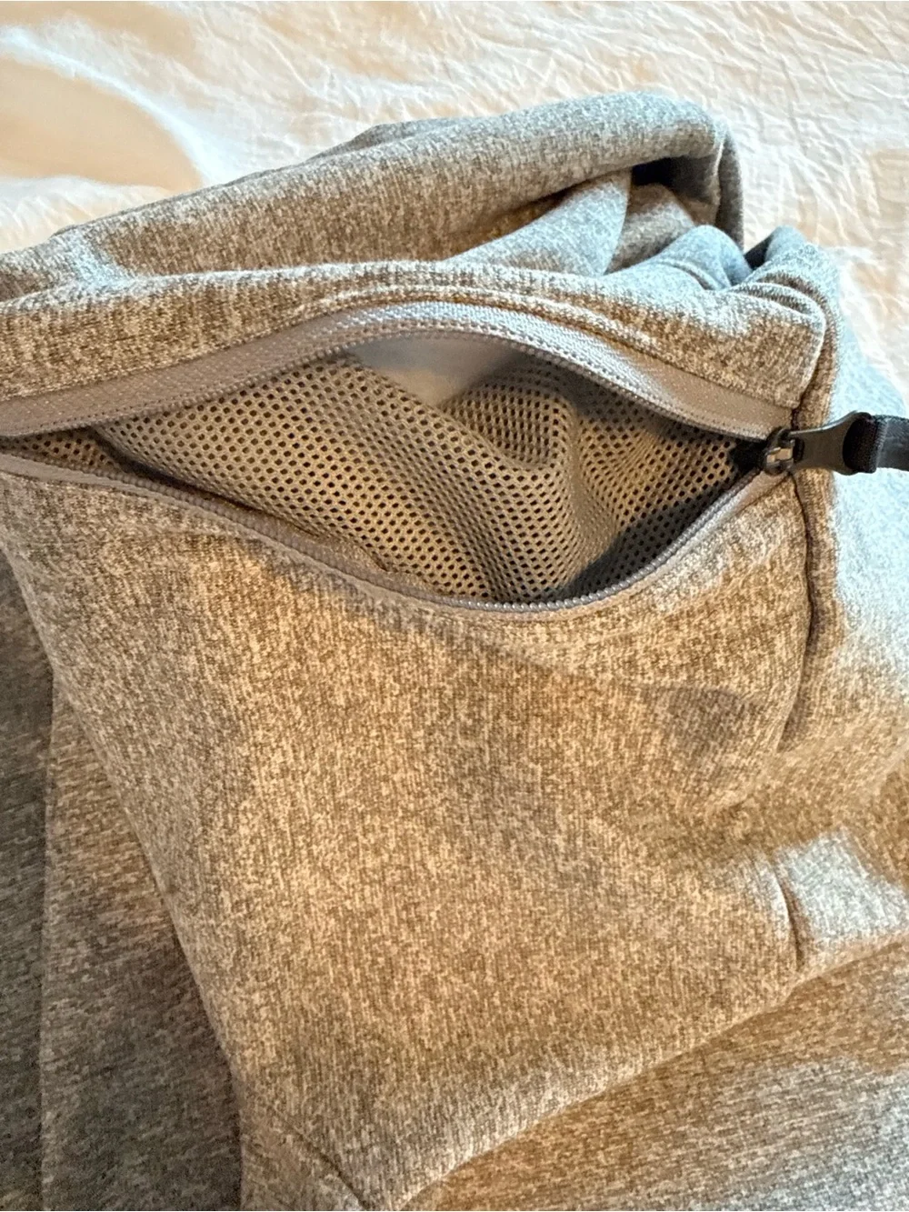 Nike Gray Heather Pullover Hoodie with Black Swoosh